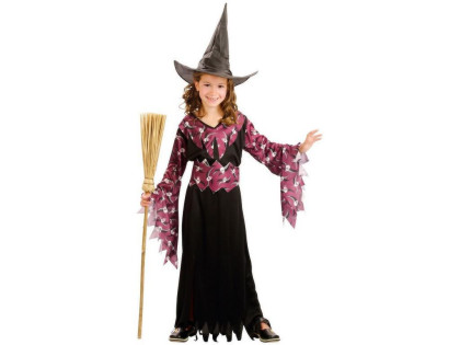 Kostým na karneval - čarodějka, 130 - 140 cm