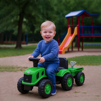Dětské odrážedlo traktor s vlečkou Benny Baby Mix