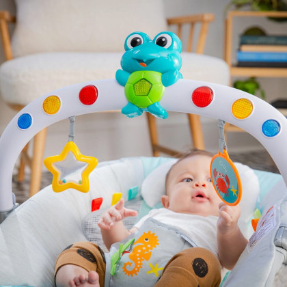 Lehátko hudební vibrační se světly Kick to It Neptune do 9 kg Baby Einstein