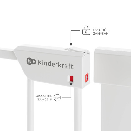 Zábrana do dveří Safe Snap White Kinderkraft