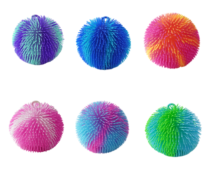 Střapatý duhový míč se světlem Sporto