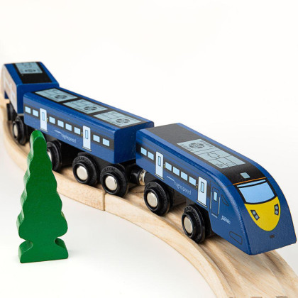 Rychlík High Speed 1 modrý Bigjigs Rail