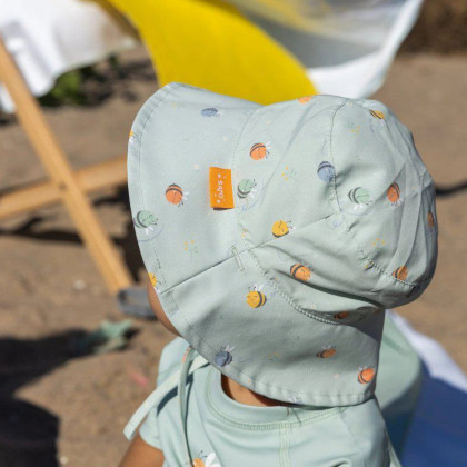 Oboustranný klobouček s UV ochranou (0-6m) Bee Happy