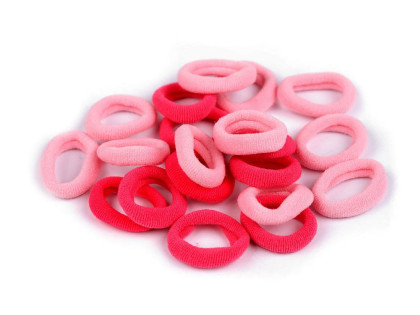 Mini gumičky do vlasů růžová