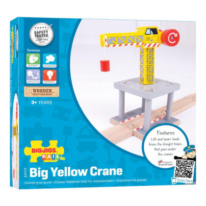Velký jeřáb žlutý Bigjigs Rail