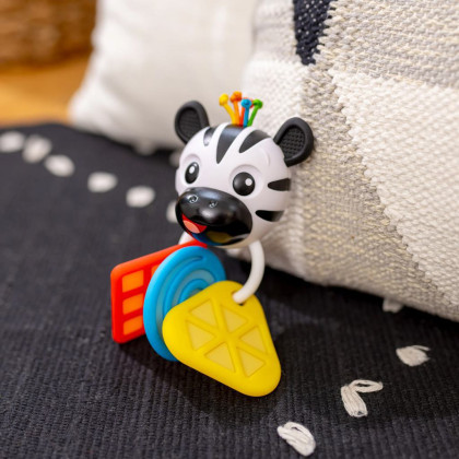 Kousátko s chrastítkem zebra Zen™ Shake-a-Shape bez Bpa 0 m+ Baby Einstein