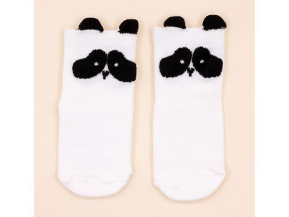 Ponožky s protiskluzem Otter Bílé Panda Attipas 