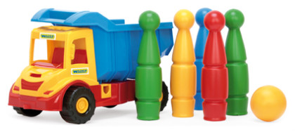 Auto multitruck s kuželkami plast 37cm