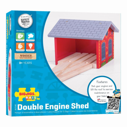 Cihlové depo pro dva vláčky Bigjigs Rail