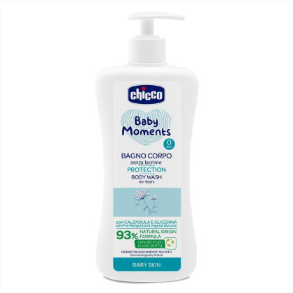 Šampon na tělo s dávkovačem Baby Moments Protection 93 % přírodních složek 500 ml Chicco