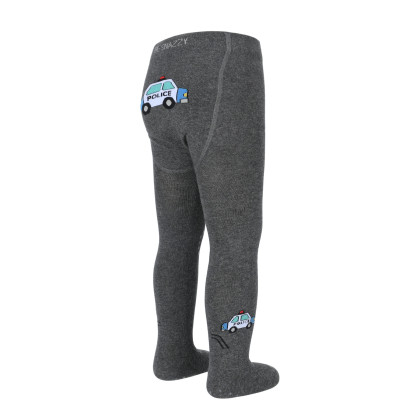 Punčocháče s protiskluzem 3x ABS vel. 68/74 tm. šedé policie Be Snazzy