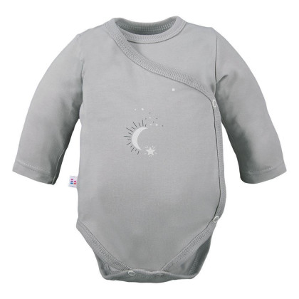 Zavinovací body Petite s dlouhým rukávem šedé hvězdičky Eevi