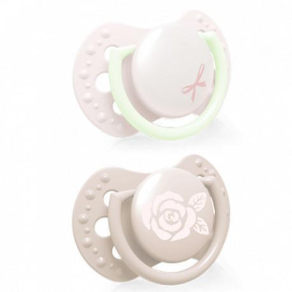 Šidítko silikonové dynamické LOVI Baby Shower 0-2 m 2 ks