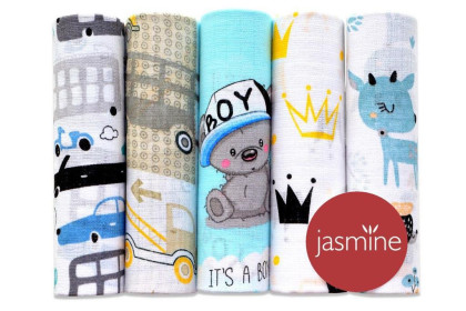 Bavlněné pleny box 70 x 80 cm 5 ks Jasmine