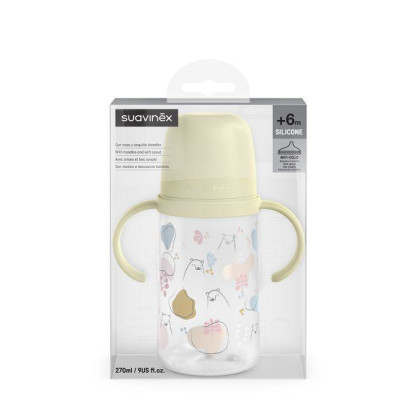 Láhev s oušky Bear 270 ml Suavinex
