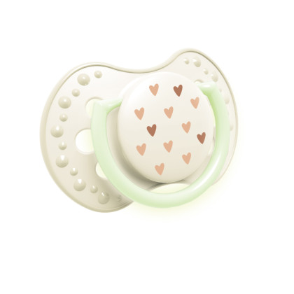 Dudlík svítící silikonový dynamický 2 ks Teddy Love 18 m+ Lovi
