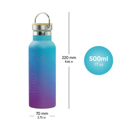 Termoláhev s bambusovým víčkem 500 ml Baagl
