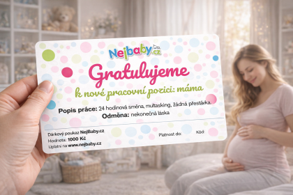 Tištěný dárkový poukaz Nejbaby "Gratulujeme k nové pracovní pozici máma"