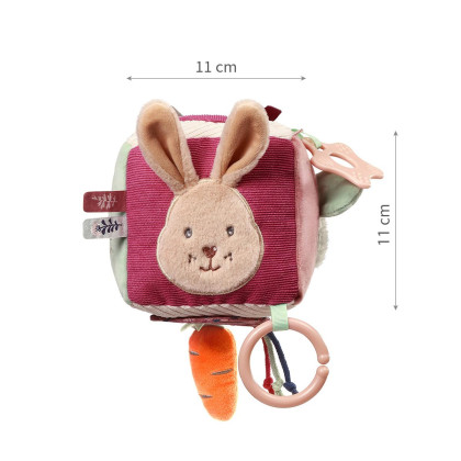 Senzorická textilní kostka Rabbit Karo BabyOno