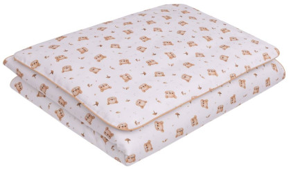 Dětské povlečení do postýlky 100 x 135 cm bavlněný satén Medvídek Infantilo 