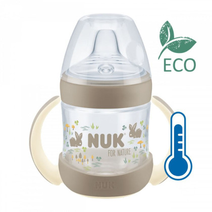 For Nature láhev s kontrolou teploty 150 ml s úchyty Nuk