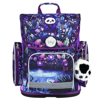 Set 5 Ergo Jungle Panda: aktovka, penál, sáček, zástěra, peněženka Baagl
