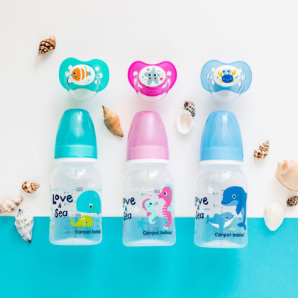 Dudlík silikonový třešinka 6-18m LOVE&SEA Canpol babies