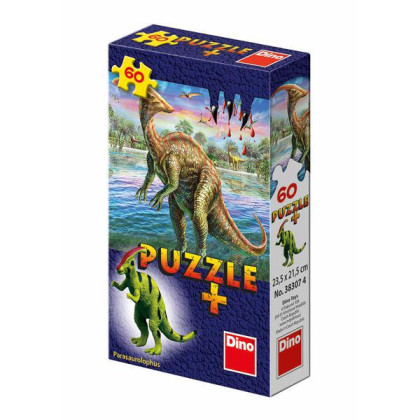 Puzzle Dinosauři 60 dílků+figurka v krabičce