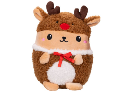 Kawaii Xmas zvířátko plyšové ve vánočním oblečku 