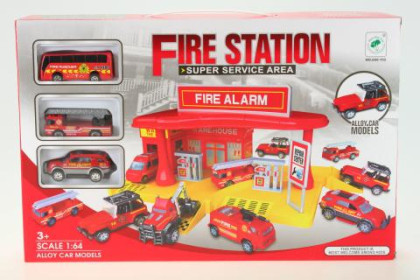 Požární stanice s autíčky