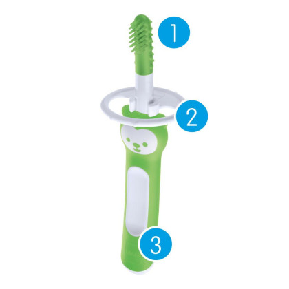 Massaging Brush dětský zubní kartáček s bezpečnostním krytem 3 m+ MAM
