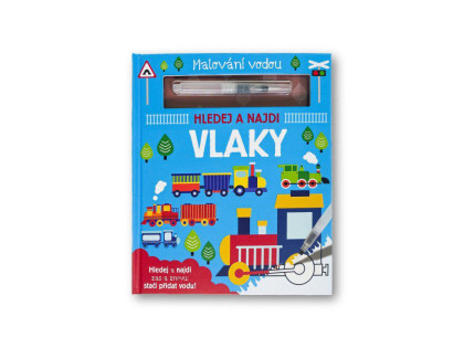 Malování vodou Vlaky