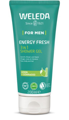 3 v 1 Shower Gel For Men Energy Fresh 200 ml Weleda