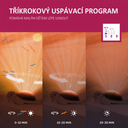 Želva Tim - projektor západu slunce s melodiemi Zazu