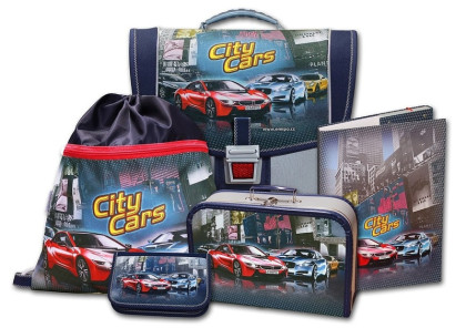 Školní aktovkový set City Cars 5-dílný