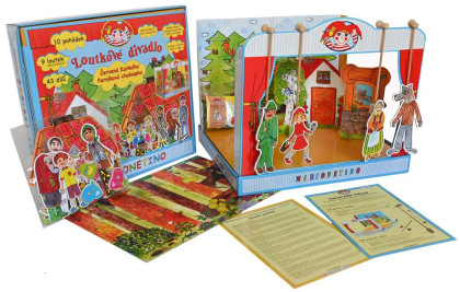 Loutkové divadlo Červená Karkulka a Perníková chaloupka 48x42x6 cm