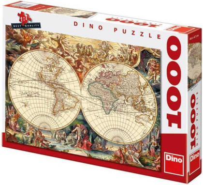 Puzzle Historická mapa 66x47cm 1000 dílků