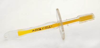 Jack N´ Jill silikonový zubní kartáček se štítem