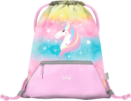 Set 3 Airy Rainbow Unicorn: aktovka, penál, sáček Baagl