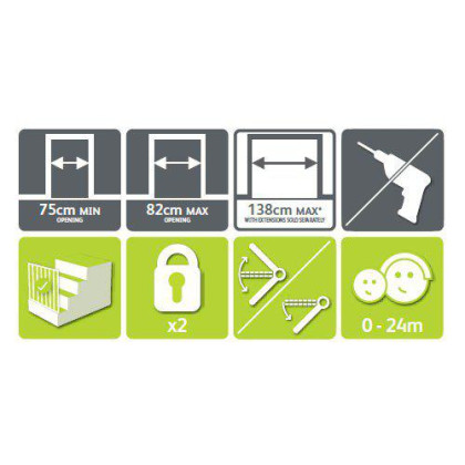 Lindam - Dětská zábrana Easy Fit Plus Deluxe