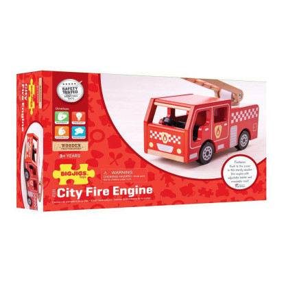 Dřevěné hasičské auto Bigjigs Toys
