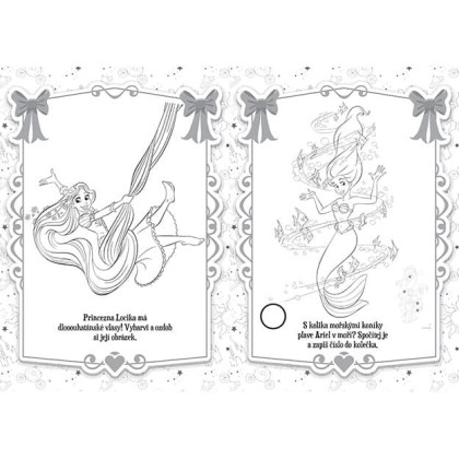 Omalovánky A4 se samolepkami Disney Princezny