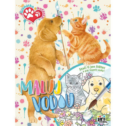 Maluj vodou A4 Štěňátka a koťátka