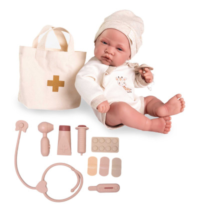 Realistická panenka miminko s celovinylovým tělem 42 cm Lui 50424 Antonio Juan