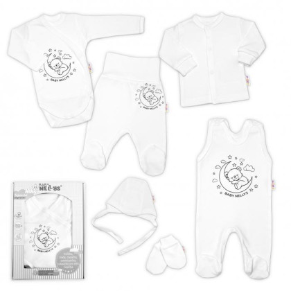 Soupravička do porodnice 6D Medvídek na měsíčku Baby Nellys