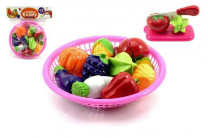 Krájecí ovoce a zelenina v košíčku s nádobím 12 ks