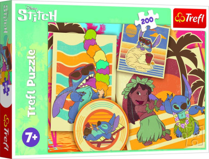 Puzzle Hudební svět Lilo&Stitche 200 dílků 48x34 cm