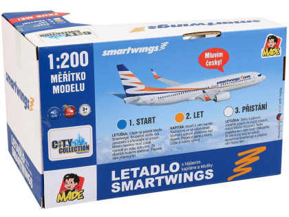 Letadlo Smartwings s hlášením na setrvačník 20 cm