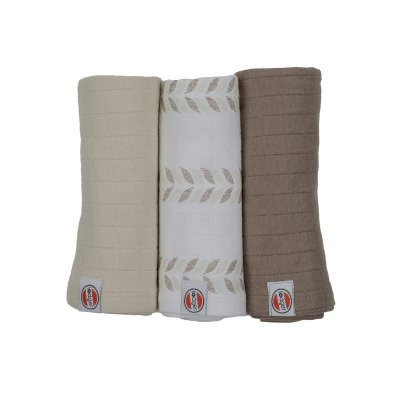Swaddler Solid Matcha 3balení 70 x 70 cm Lodger