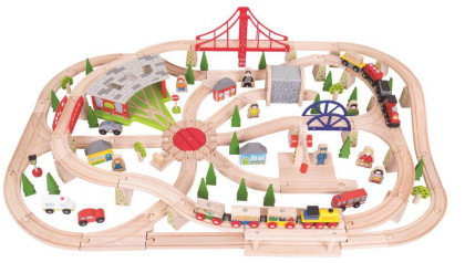 Vláčkodráha Depo Bigjigs Rail